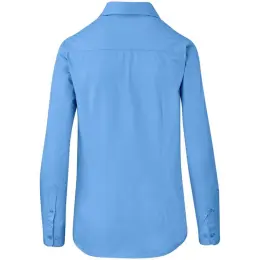 Ladies Long Sleeve Empire Shirt Sky Blue Back